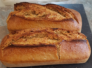 Les pains en vente: le pain bio, le pain au petit épeautre